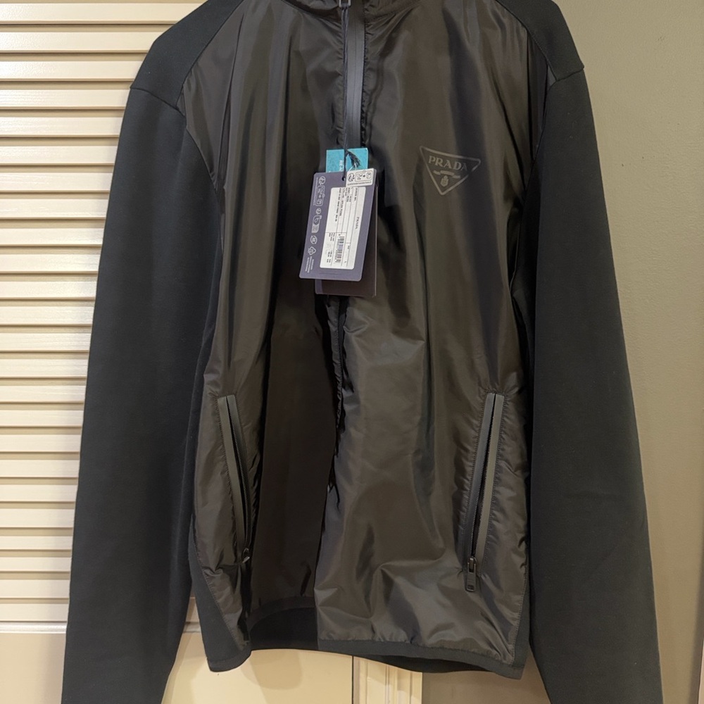 Prada Black Logo Windbreaker Jacket - Picture 3 of 6